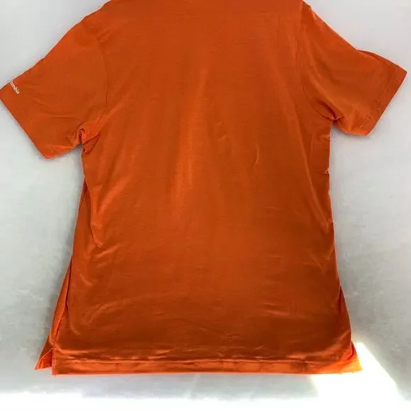 Columbia NCAA Clemson Tigers Men's Short Sleeve Orange Polo Shirt Size L - Picture 2 of 12